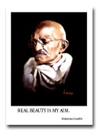 Mahatma Gandhi, portrait by Frank Szasz