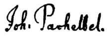 Johann Pachelbel Signature